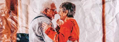 Tanzendes Rentnerpaar